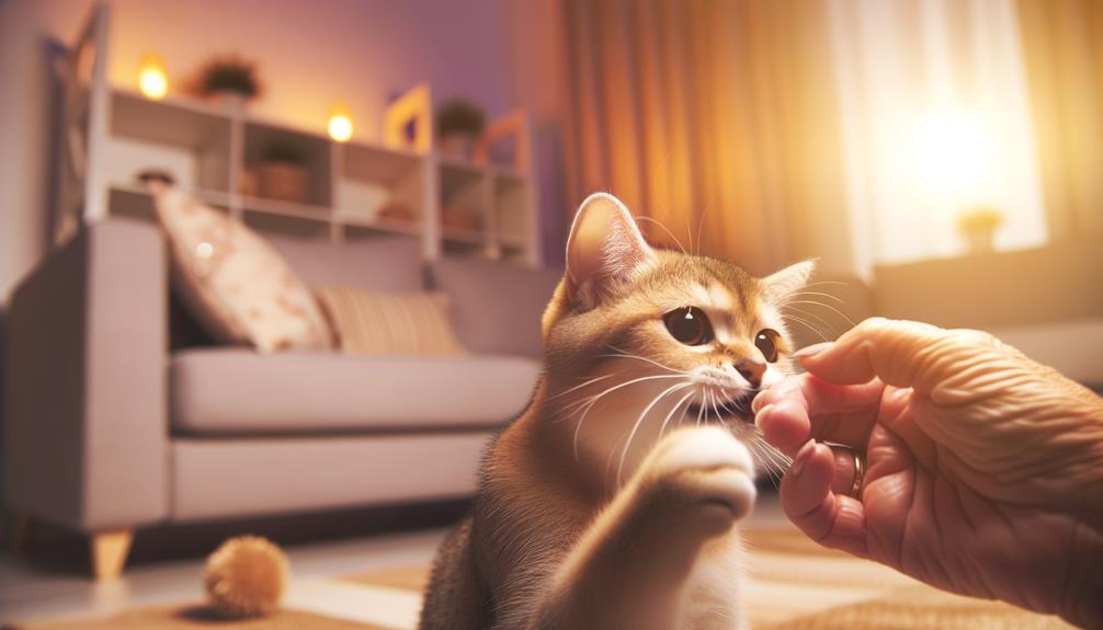 cat biting fingers behavior