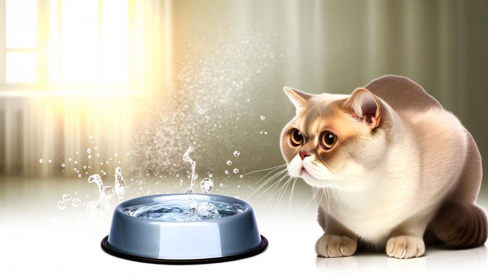 cat coughs after drinking