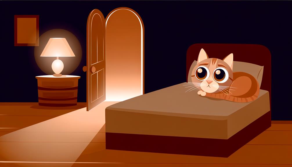 cat cries at bedtime
