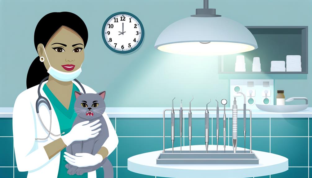 cat dental cleaning duration