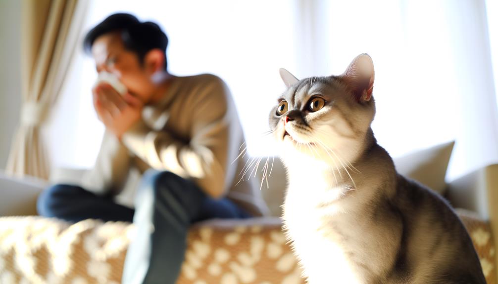 cat meows after sneezing