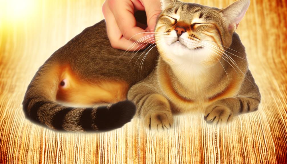 cats enjoy tail scratches