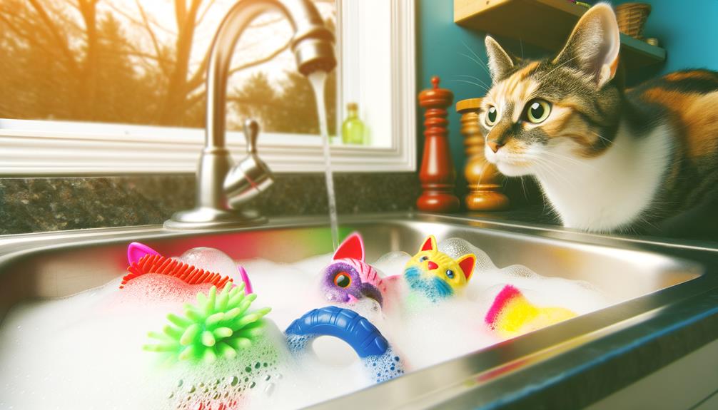 cleaning cat toys properly
