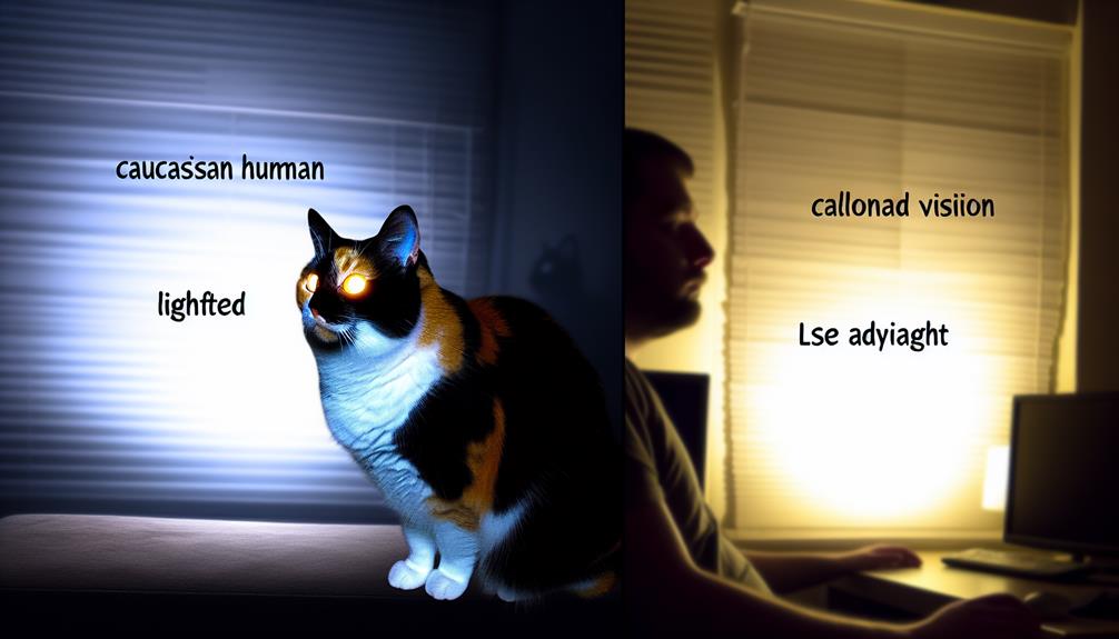 feline versus human eyesight