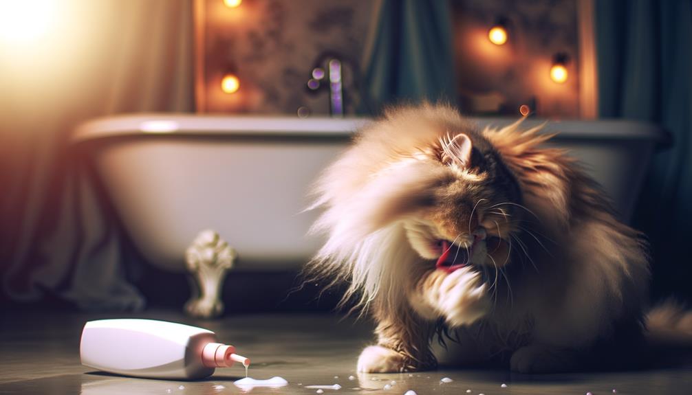 post bath grooming behavior