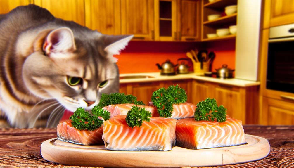 preparing salmon for cats