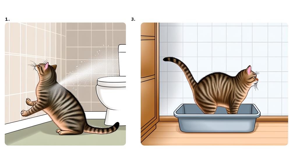spraying versus urination behavior