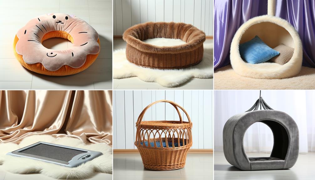 variety of cat beds